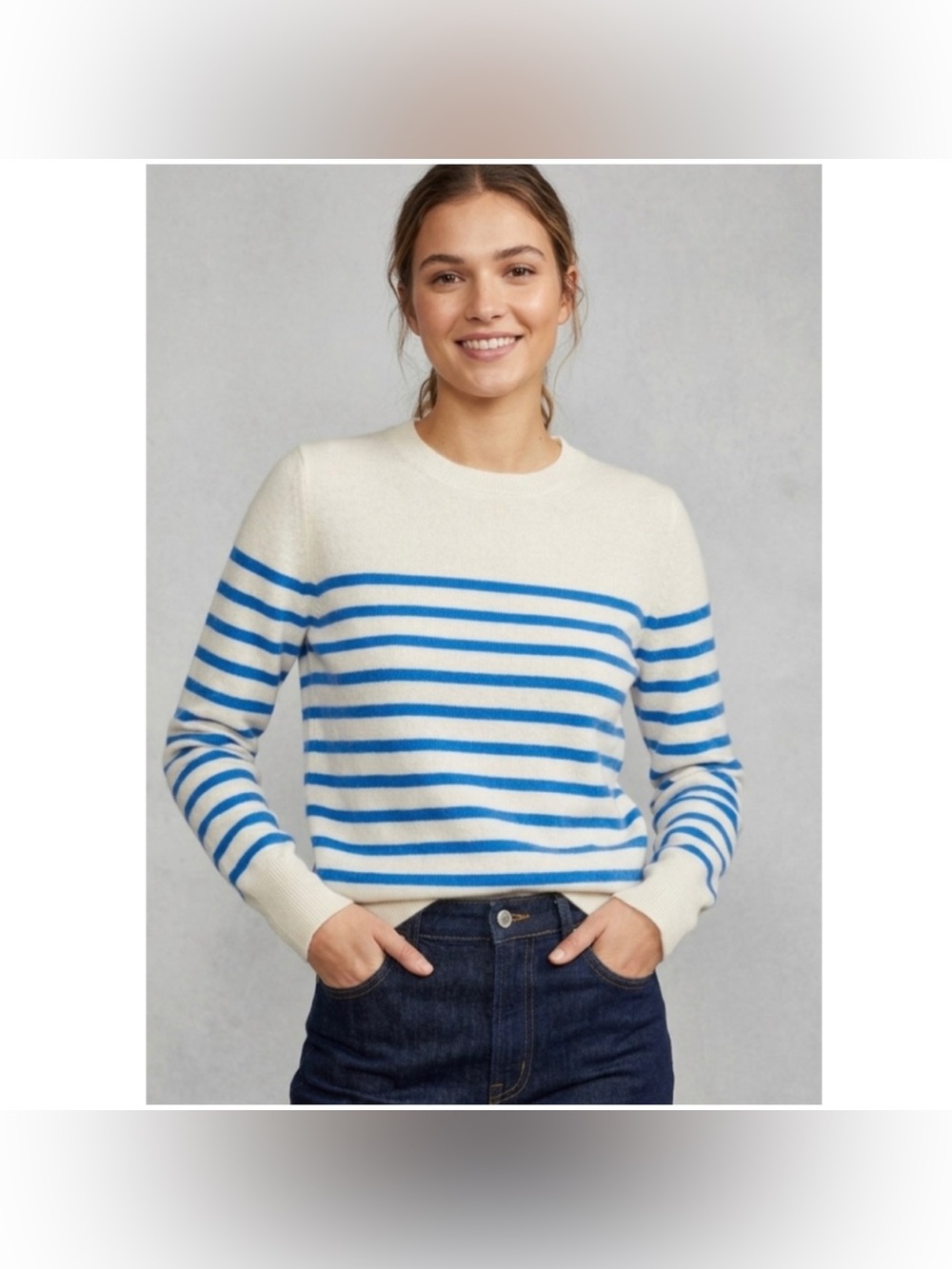 2-Ply Cashmere Striped Sweater